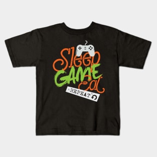 Eat Sleep Game Repeat Kids T-Shirt